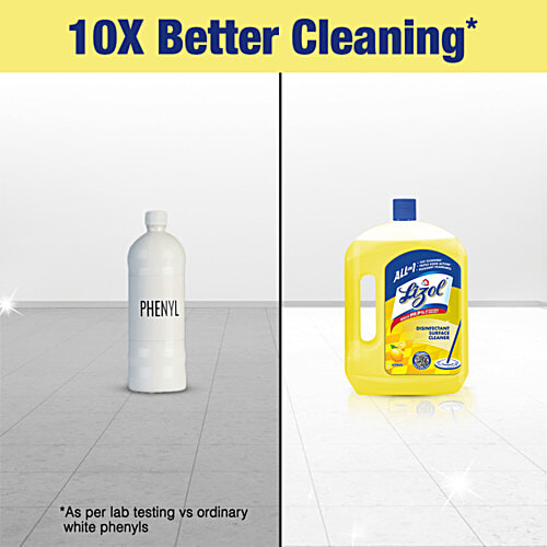 Lizol Disinfectant Surface & Floor Cleaner Liquid - Combo Citrus, 1.8 L + 2 L (2 Items) 