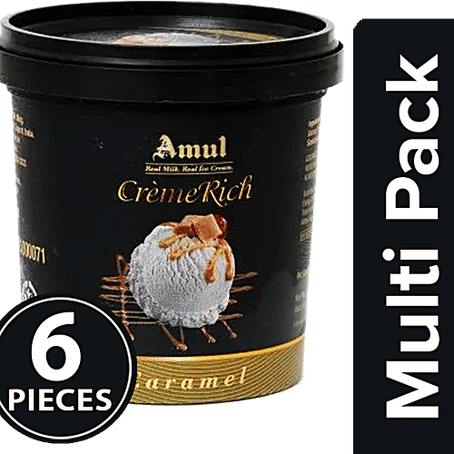 Amul Ice Cream - Rich Caramel, 6x125 ml Multipack