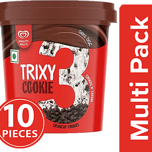 kwality walls Trixy Cookie Cup, 10x110 ml Multipack 
