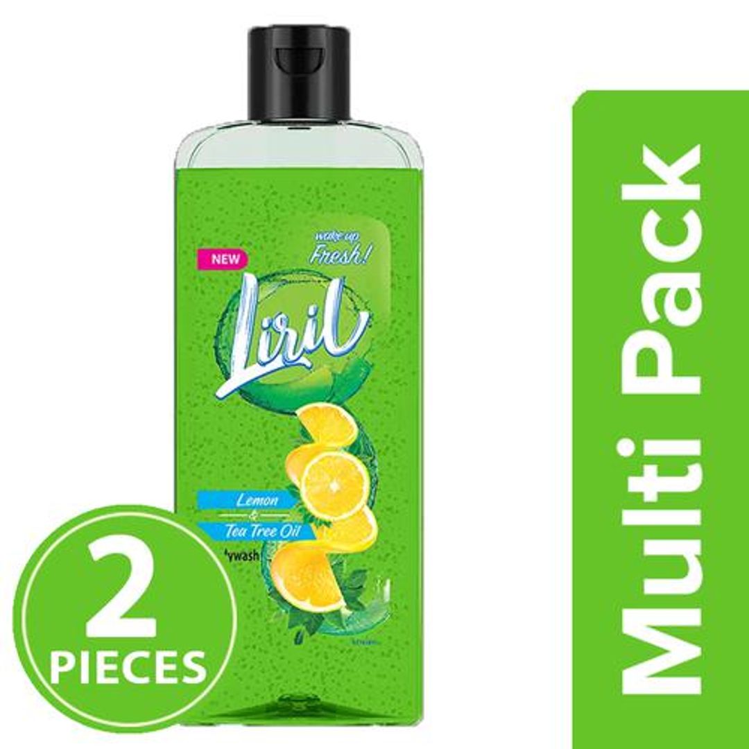 Liril Lemon & Tea Tree Oil Body Wash, Pack of 2 (Multipack)