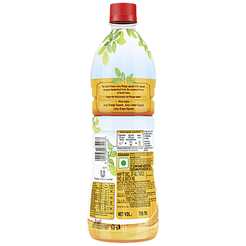 Kissan Juicy Mango Squash, 2x750 ml Multipack 