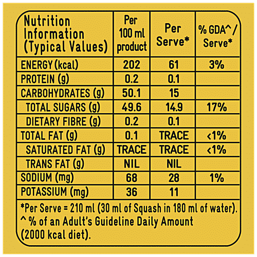 Kissan Juicy Mango Squash, 2x750 ml Multipack 