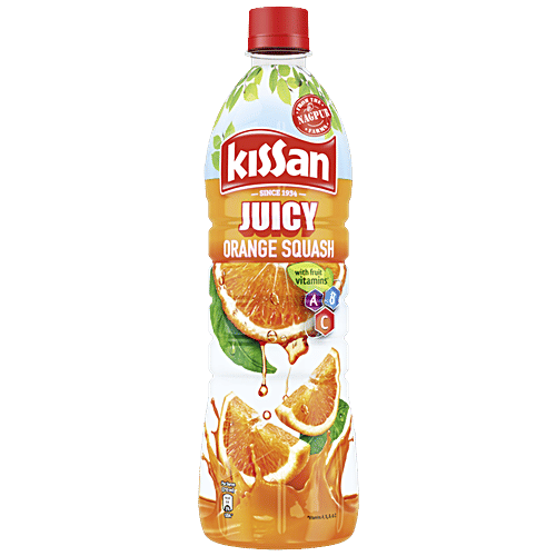 Kissan Juicy Orange Squash, 2x750 ml (Multipack) 