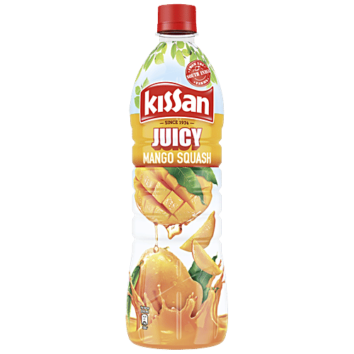 Buy Kissan Juicy Mango Squash, 750 ml + Juicy Orange Squash, 750 ml