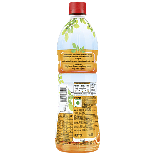 Kissan Juicy Mango Squash, 750 ml + Juicy Orange Squash, 750 ml, Combo 2 Items 