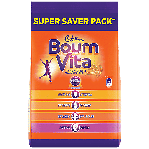 Cadbury Milkshake Mix, 200 g + Chocolate Health Drink - Bournvita, 750 g, Combo 2 Items 
