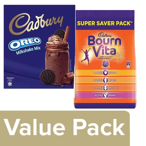 Buy Cadbury Milkshake Mix, 200 g + Chocolate Health Drink - Bournvita, 750  g Online at Best Price of Rs 490 - bigbasket