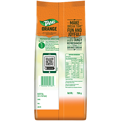 Tang Instant Drink Mix - Orange, 2x750 g Multipack 