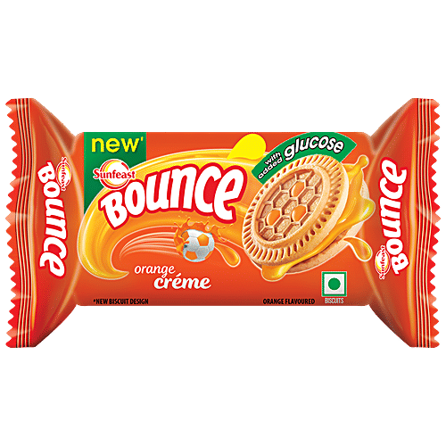 Buy Sunfeast Bounce Biscuits Orange Creme Cookies Online at Best