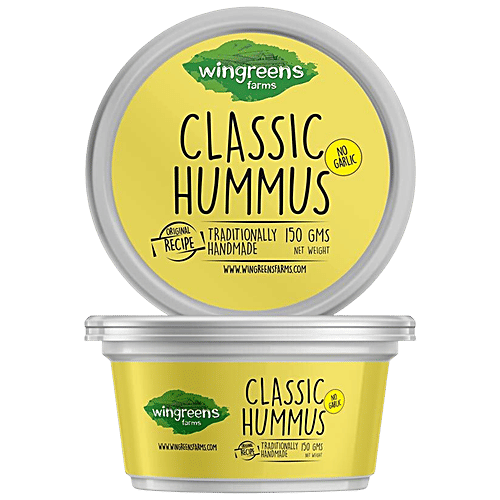 Wingreens Farms Classic Hummus Dip & Spread, 2x150 g Multipack