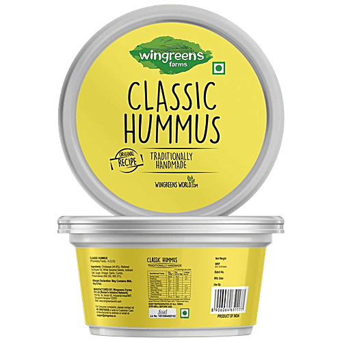 Wingreens Farms Classic Hummus Dip & Spread, 2x150 g Multipack
