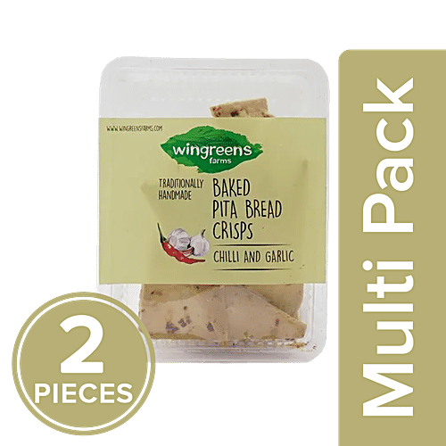 Buy Wingreens Farms Bread Baked Pita Crisps Chilli & Garlic Online at