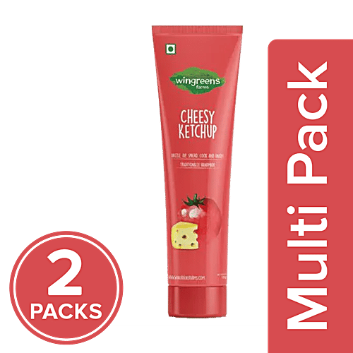 Wingreens Farms Cheesy Ketchup, 2 x 130 g Multipack 