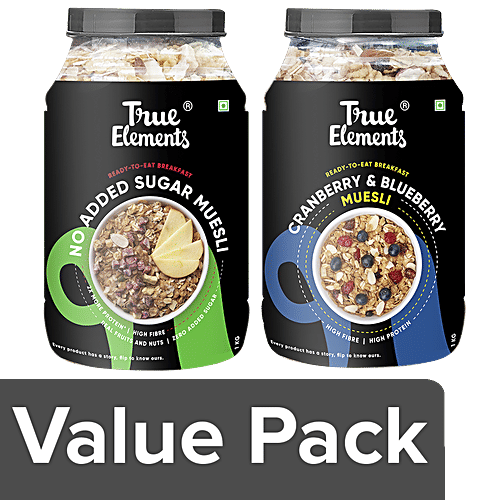 Buy True Elements Fibre Rich Muesli For Breakfast + Cranberry Blueberry