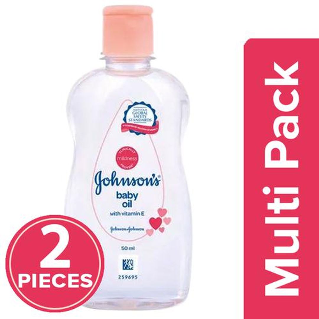 Johnson's baby Baby Oil With Vitamin E, 2x500 ml (Multipack)
