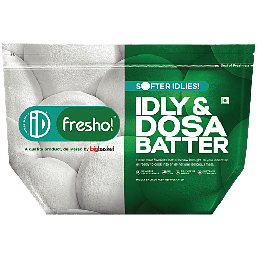 iD fresho! Idly & Dosa Batter, 1 Kg + Whole Wheat Lachha /Paratha, 400 g, 2 Items  