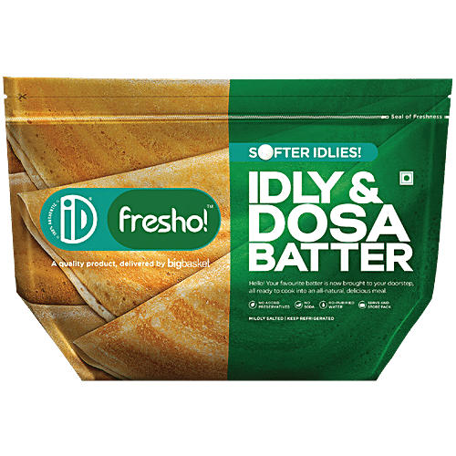 iD fresho! Idly & Dosa Batter, 1 Kg + Whole Wheat Lachha /Paratha, 400 g, 2 Items  