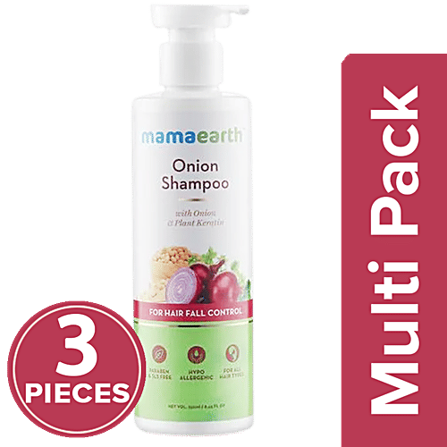 Buy Mamaearth Onion Shampoo For Hair Growth & Hair Fall Control Onion Oil & Plant Keratin