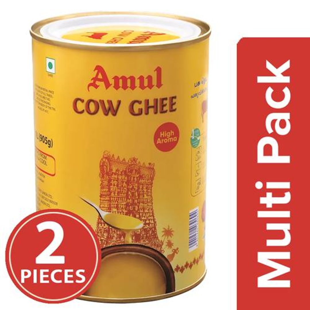 Amul High Aroma Cow Ghee, 2 x 1 L Multipack