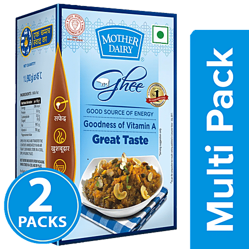 Mother Dairy Ghee, 2 x 1 L Multipack 