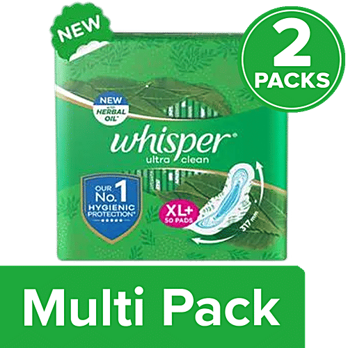 Buy Whisper Ultra Clean Sanitary Pads For Women, XL+ Online at Best