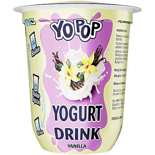 Mamie Yova Yo Pop Flavoured Yoghurt Drink - Vanilla, 3x125 ml Multipack 