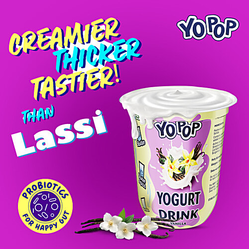 Mamie Yova Yo Pop Flavoured Yoghurt Drink - Vanilla, 3x125 ml Multipack 