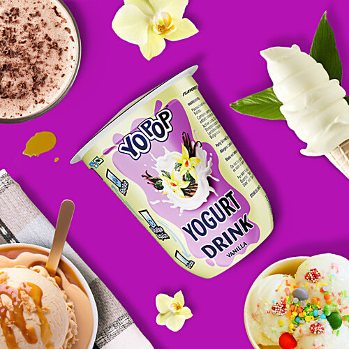 Mamie Yova Yo Pop Flavoured Yoghurt Drink - Vanilla, 3x125 ml Multipack 