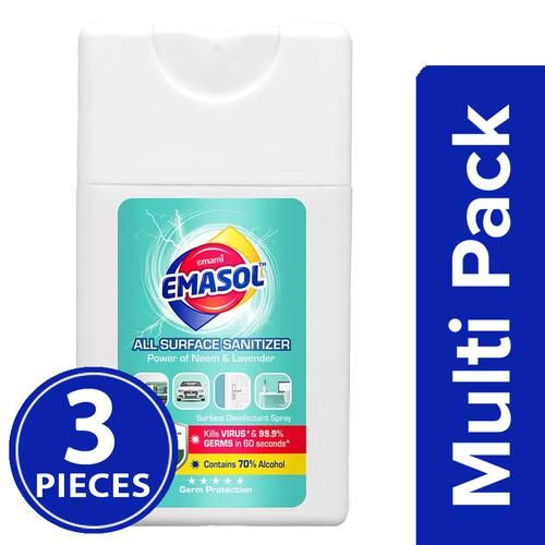 Emami Emasol All Surface Sanitizer, 3 x 25 ml Multipack 