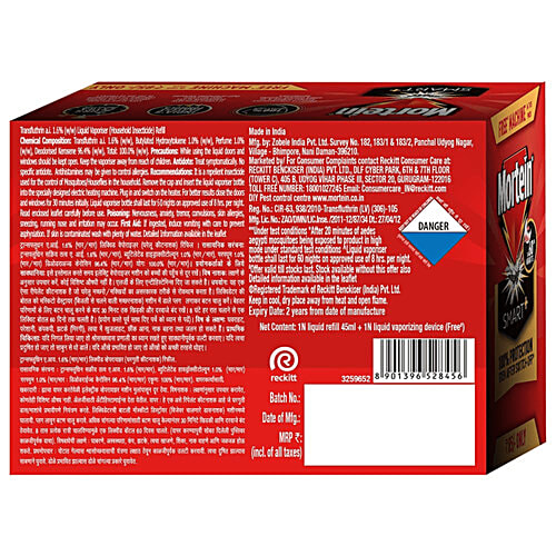 Mortein Insta Mosquito Repellent Machine, 35 ml + 2-In-1 Insect Killer Spray 400 ml, Combo 2 Items