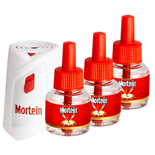 Mortein Insta Mosquito Repellent Machine 45 ml + Repellent Liquid Refill 45ml(pack of 3), Combo 2 Items