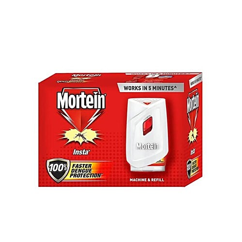 Mortein Insta Mosquito Repellent Machine 45 ml + Repellent Liquid Refill 45ml(pack of 3), Combo 2 Items