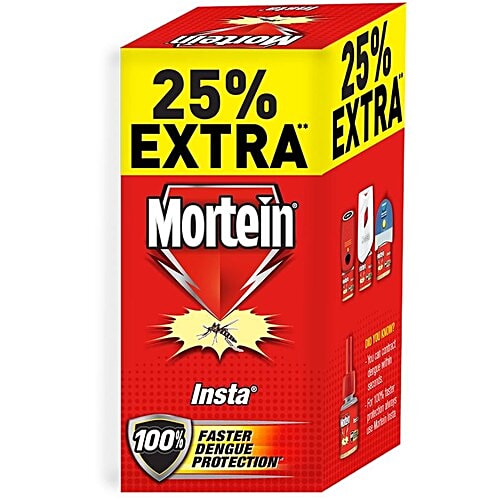 Mortein Insta Mosquito Repellent Machine 45 ml + Repellent Liquid Refill 45ml(pack of 3), Combo 2 Items
