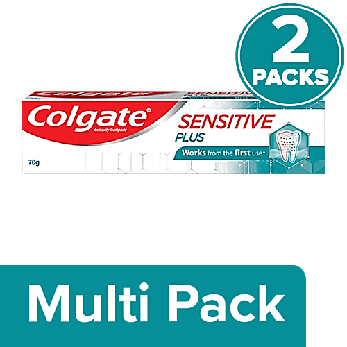 Colgate Sensitive Plus Toothpaste - Anticavity, 2 x 70 g (Multipack)