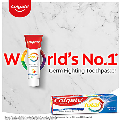 Colgate Whole Mouth Health, Antibacterial Toothpaste, 120gm + 120gm (Advanced Health, Saver Pack) (Pack of 3), 3x240 g (Multipack) 
