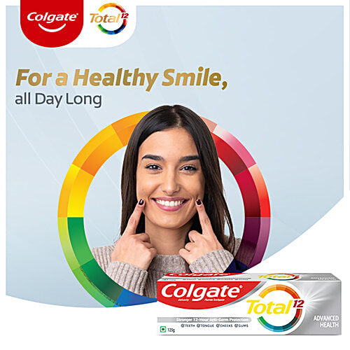 Buy Colgate Colgate Total Whole Mouth Health, Antibacterial Toothpaste, 120gm + 120gm (Advanced