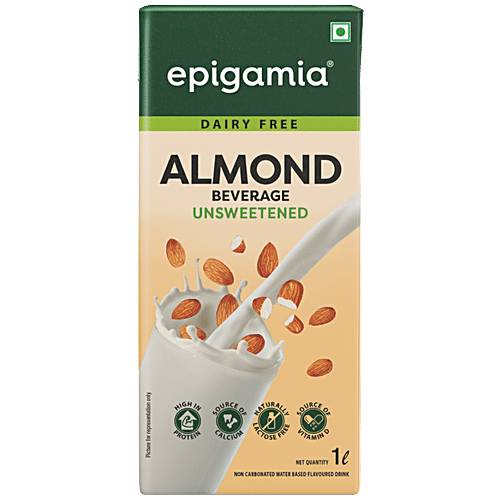 Buy Epigamia Almond Drink Unsweetened, Dairy Free Online at Best