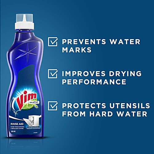 Buy Vim Matic Dishwasher Detergent Powder 1kg+Dishwash Rinse Aid 500ml