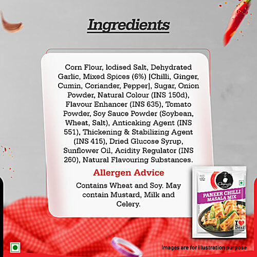 Ching's Secret Paneer Chilli Masala Mix, 10x20 g (Multipack) 