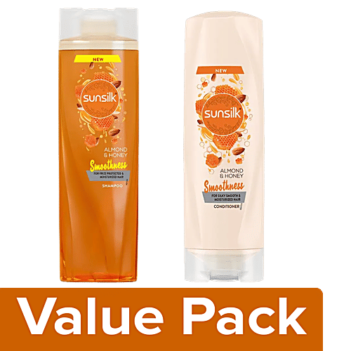 Buy Sunsilk Almond & Honey Shampoo 370 ml + Almond & Honey Conditioner