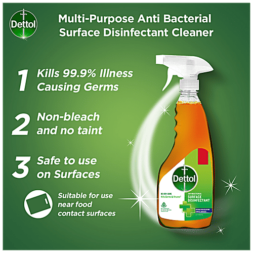 Buy Dettol Antibacterial Surface Disinfectant Spray Sanitizer Online at