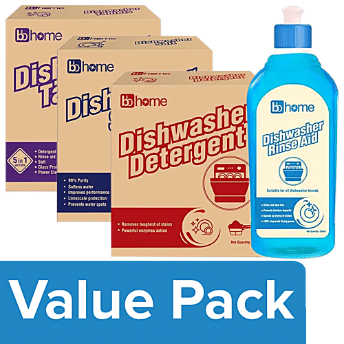 Buy BB Home Dishwasher Tablets 30 Tabs + Salt 1 kg + Detergent 1 kg
