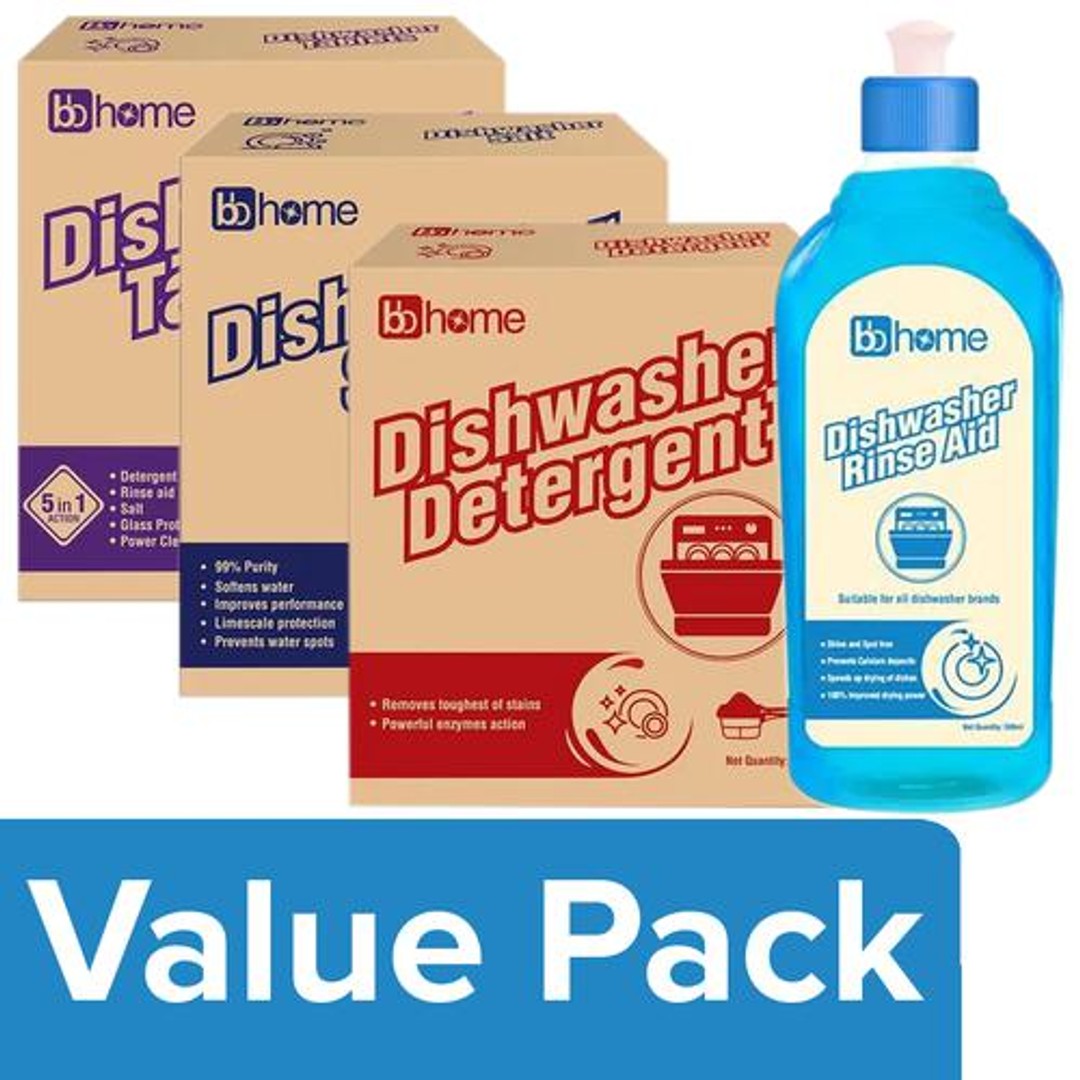 Buy BB Home Dishwasher Tablets 30 Tabs + Salt 1 kg + Detergent 1 kg