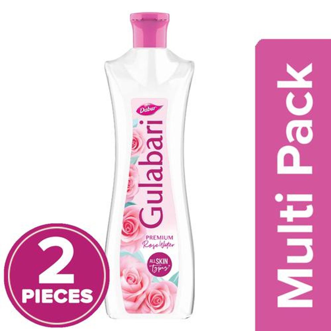 Dabur Gulabari Premium Rose Water, 2x400 ml (Multipack)