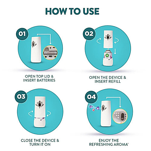 Airwick Automatic Spray Refill - Turquoise Oasis, 250 ml (Pack of 2) 