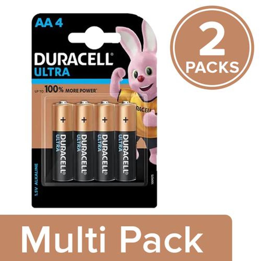 Duracell Ultra Alkaline Battery AA, 2 x 4 pcs Multipack