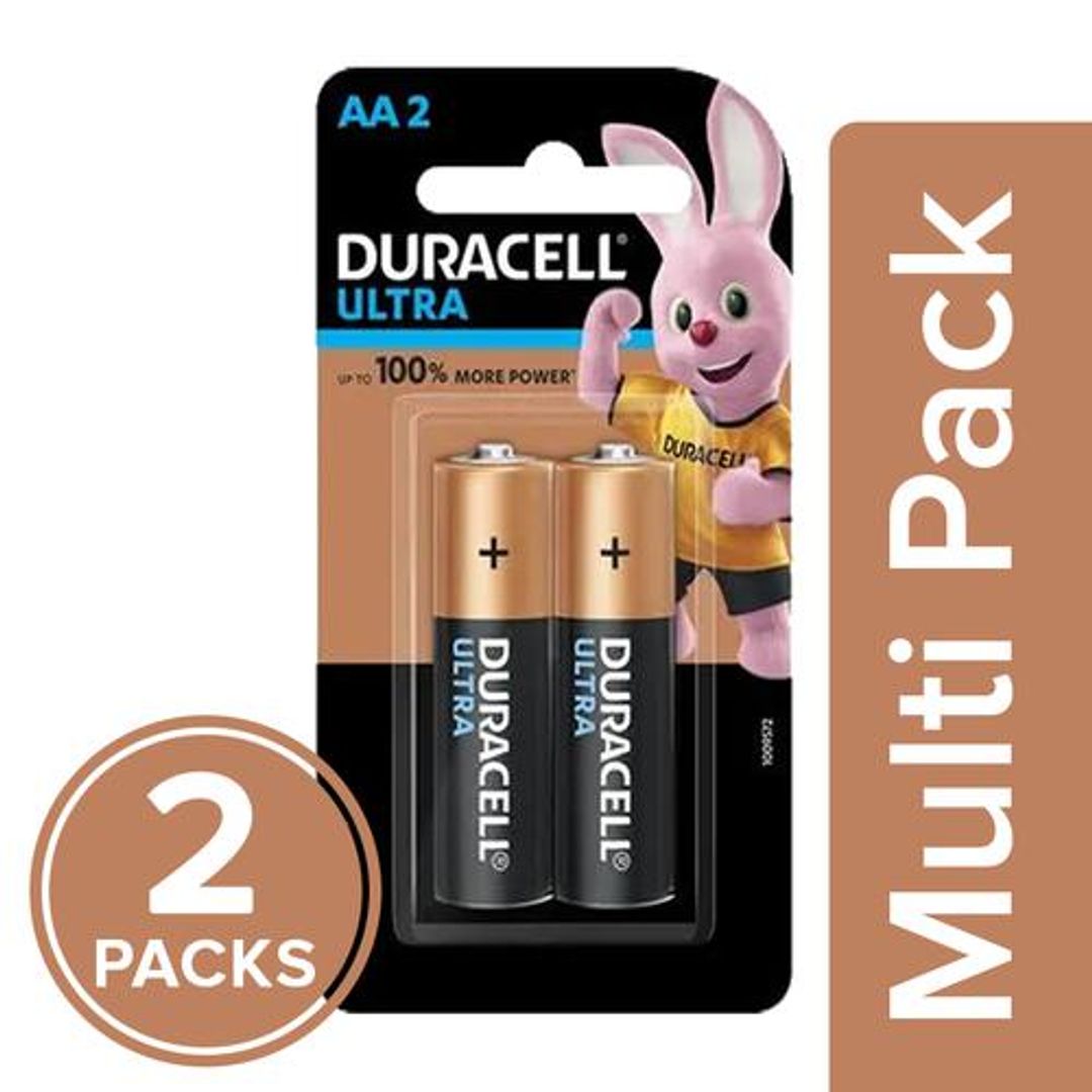 Duracell Ultra-Alkaline Battery AA, 2 x 2 pcs Multipack