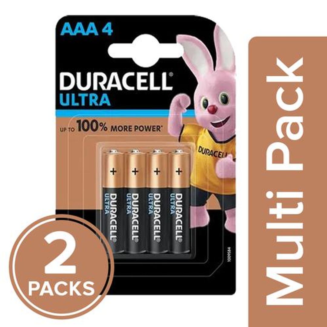 Duracell Ultra-Alkaline Battery AAA, 2 x 4 pcs Multipack