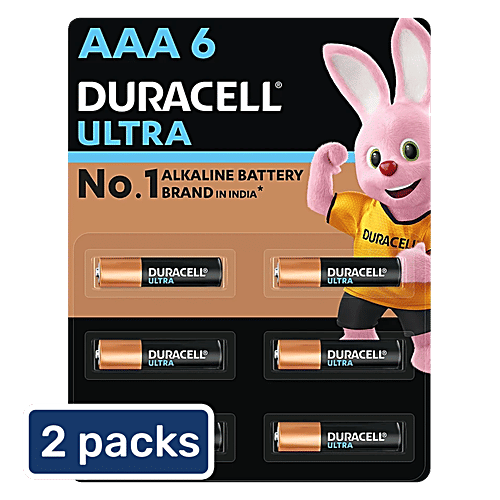 Duracell Ultra-Alkaline Battery AAA, 2 x 6 pcs Multipack 