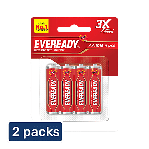 Eveready Carbon Zinc AA Battery, 2x4 pcs (Multipack)